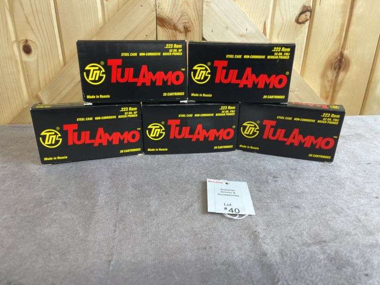 5 Boxes TulAmmo 55 & 62 Gr. FMJ/HP .223 image