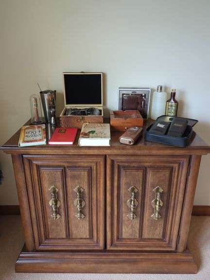 Bar Cabinet - 31" x 18" x 38" with Cigars and Bourbon Accessories image