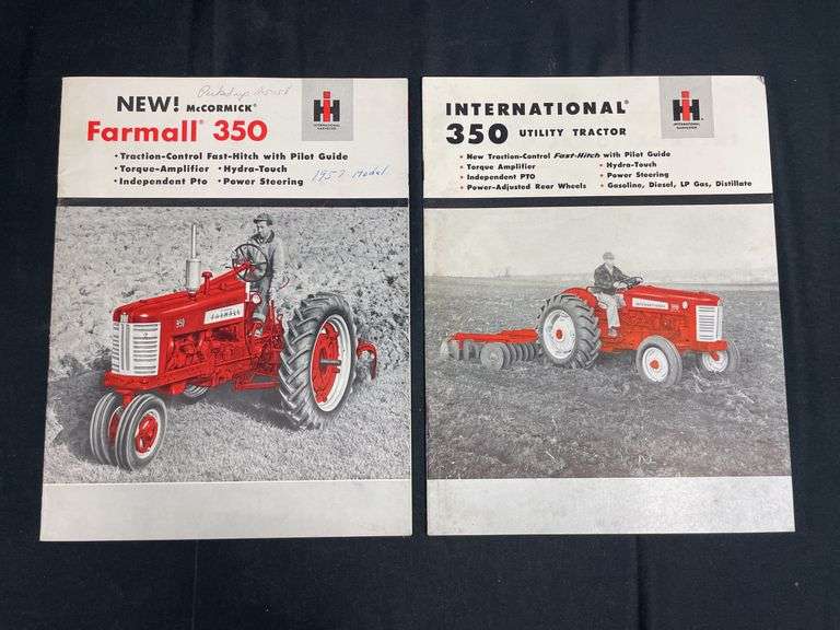 (2) IH Farmall 350 Tractor Sales Literature image