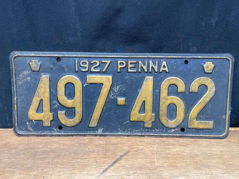 1927 Pennsylvania License Plate image