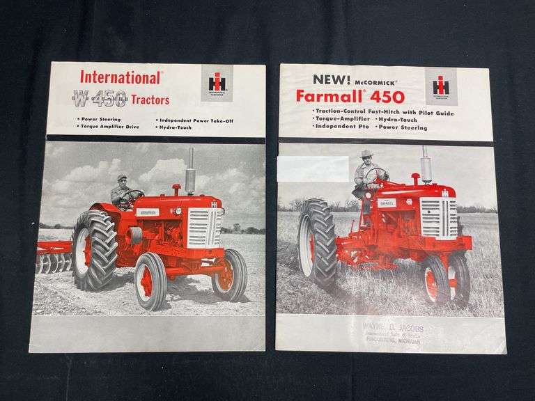 (2) IH Farmall 450 + W450 Tractor Sales Literature image