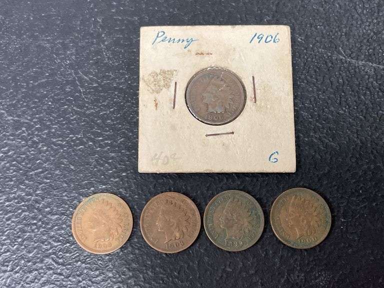 (5) Indian Head Cents image