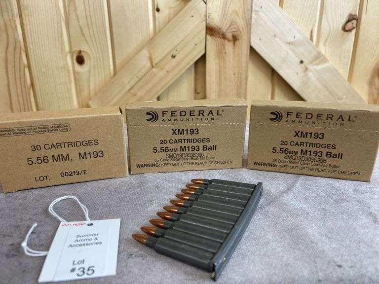 3 Boxes Federal M193 55 Gr. MCBT 5.56 Ball