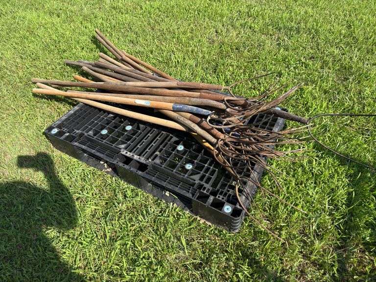 Pallet of Pitch Forks image