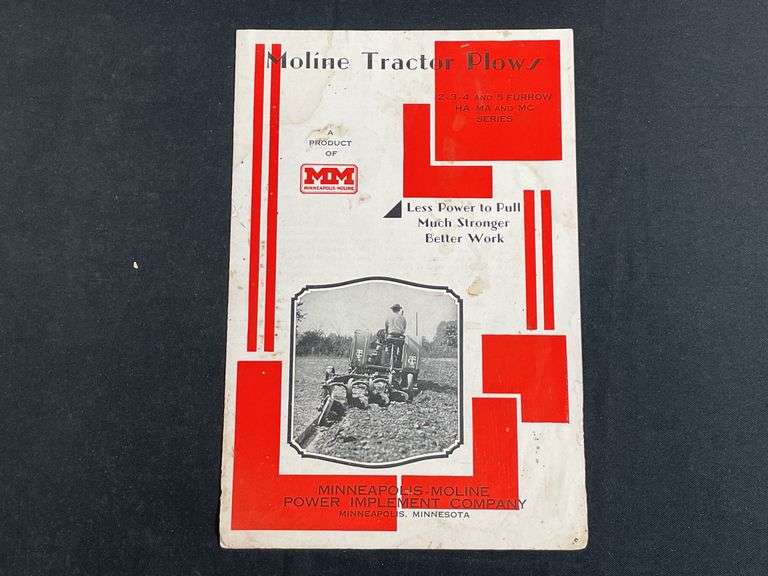 MM Tractor Plows Sales Literature