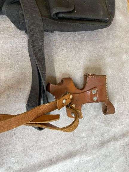 Canvas Field Bag & Misc. Leather Holsters, Etc.