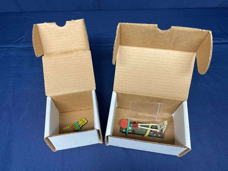 (2) Miniature Floating Crane Ship Models image