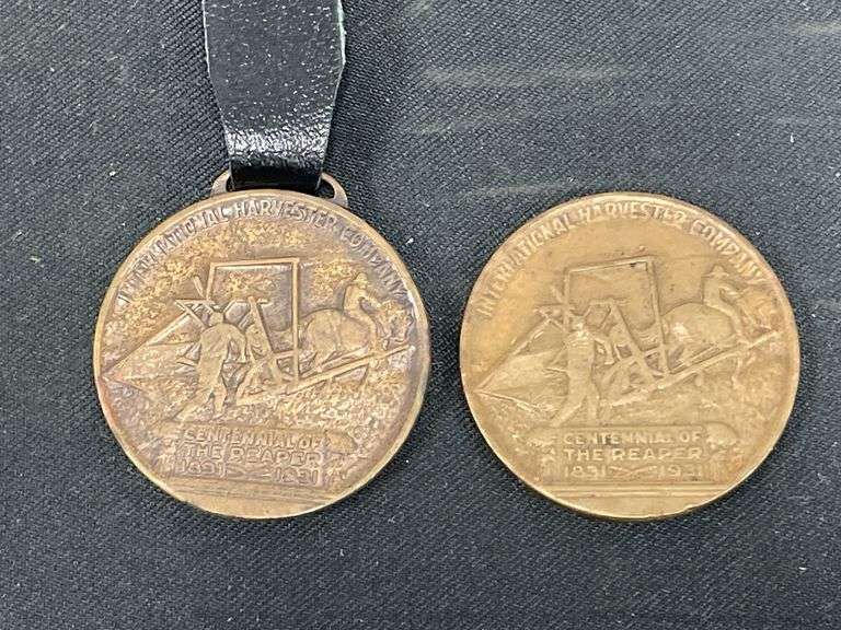 (2) 1931 Centennial of the Reaper Coin + Watch Fob