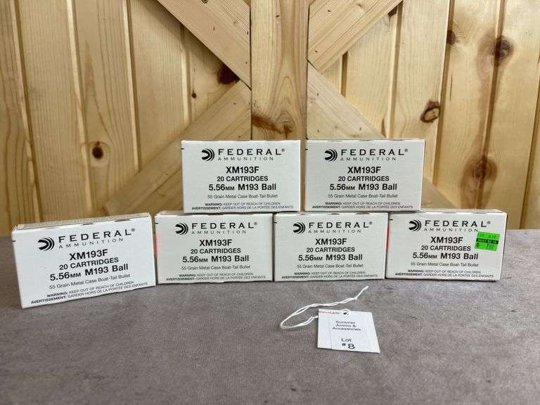 6 Boxes Federal XM193F/M193 55 Gr. Ball MCBT 5.56 image