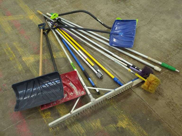 Assorted Shovels and Lawn Tools image