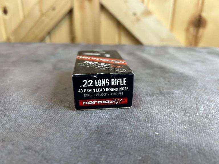 9 Boxes/450 Rounds Norma USA TAC-2240 Gr. RN .22 LR