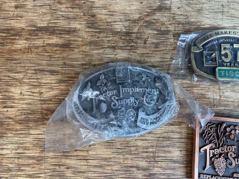 (5) TISCO Belt Buckles