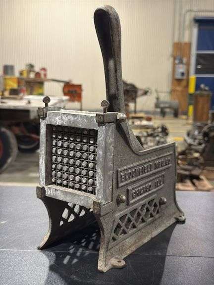 Bloomfield cast iron French fry cutter. image