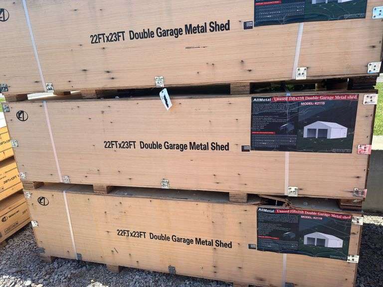 22 X 23FT Double Garage Metal Shed image
