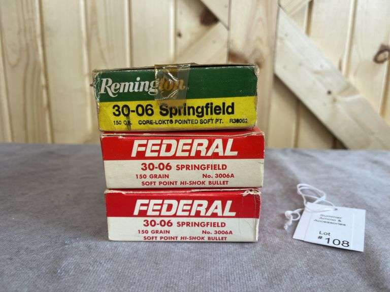 1 Box Remington 150 Gr. Core-Lokt & 2 Boxes Federal 150 Gr. SP .30-06