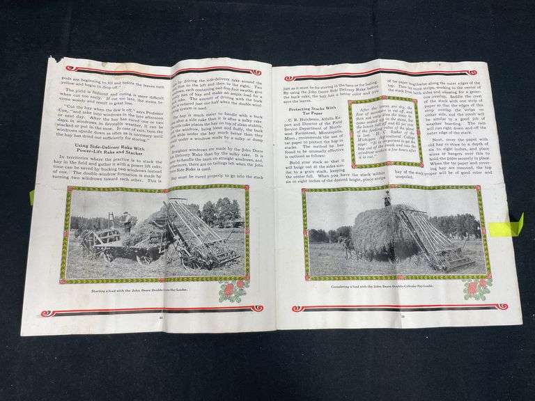 (2) John Deere Shock Sweep + Legume Hay Literature