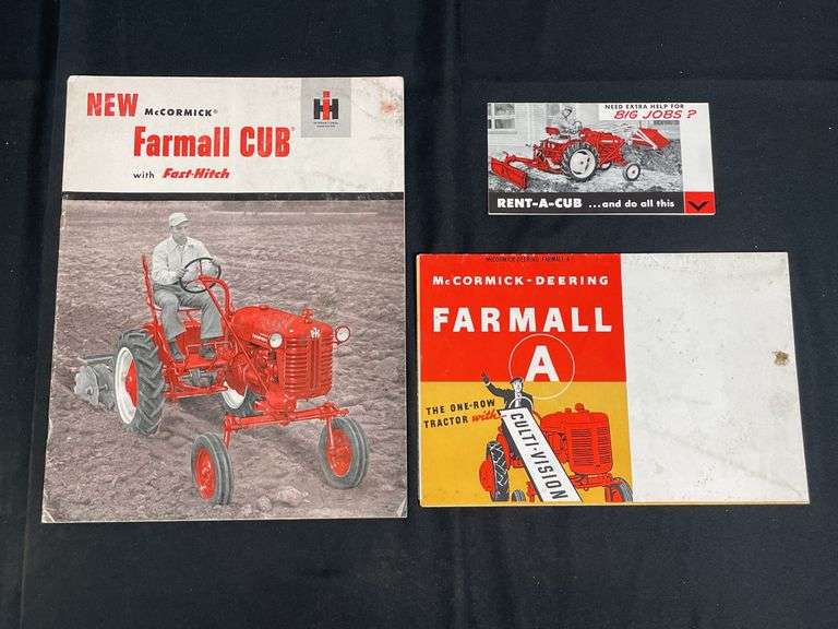 (3) IH Cub + Farmall A Tractor Sales Literature image
