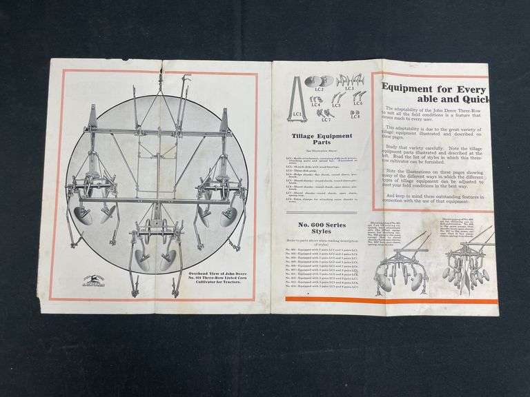 (3) John Deere Implement Sales Literature