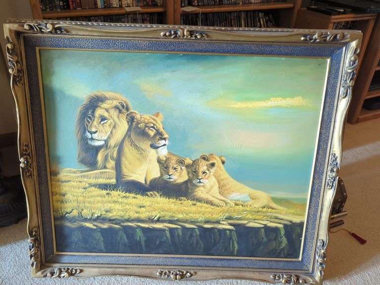 Lions Painting - 42" x 36" image
