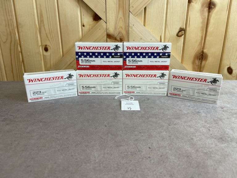 6 Boxes Winchester 55 Gr. FMJ 5.56 & .223 image