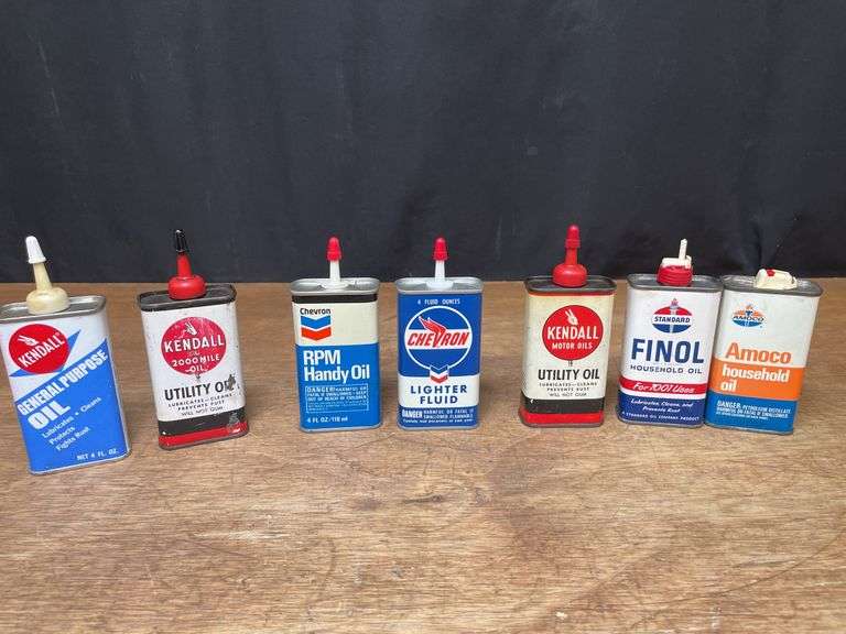 (7) Kendall, Chevron, Standard Oil Cans image