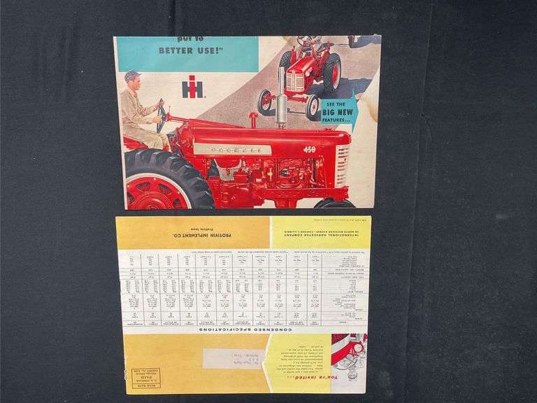 (2) Farmall Tractor Sales Literature