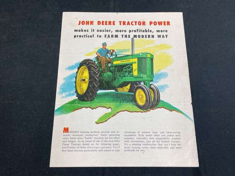 1957 John Deere 620 Tractor Sales Literature image