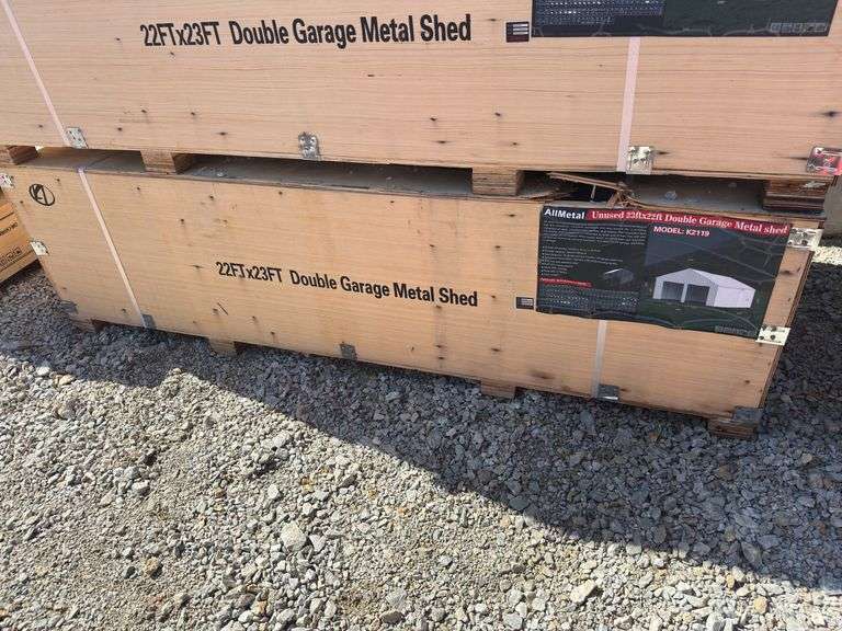 22 X 23FT Double Garage Metal Shed