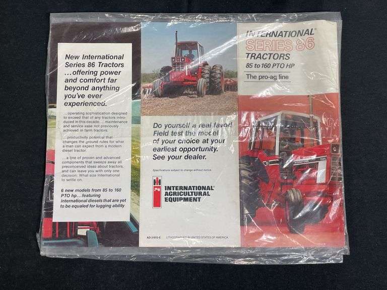 IH 86 Series Tractor Sales Literature image