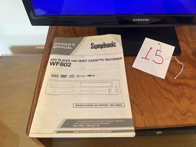 2017 Samsung TV and Symphonic Cassette Recorder & DVD/CD player
