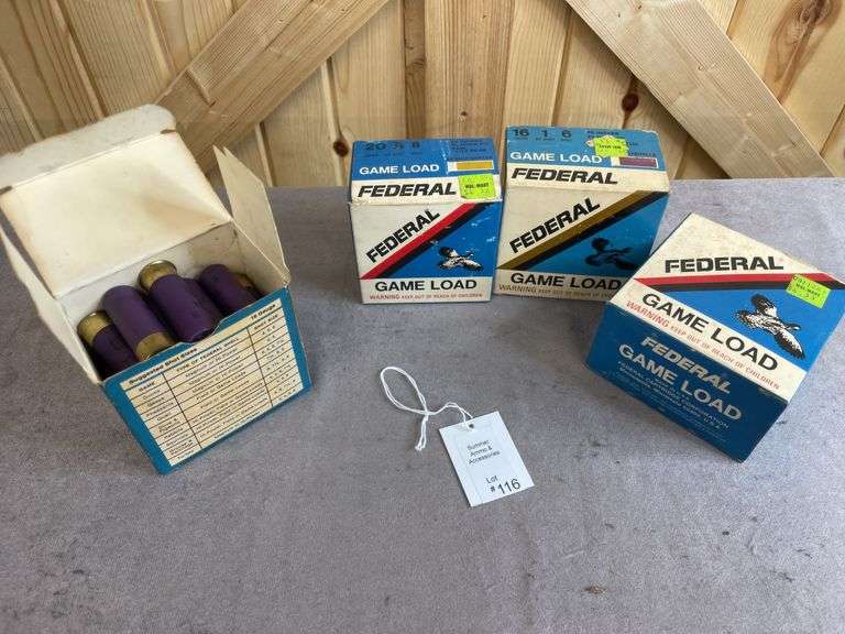 4 Boxes Federal 12, 16 & 20 Gauge