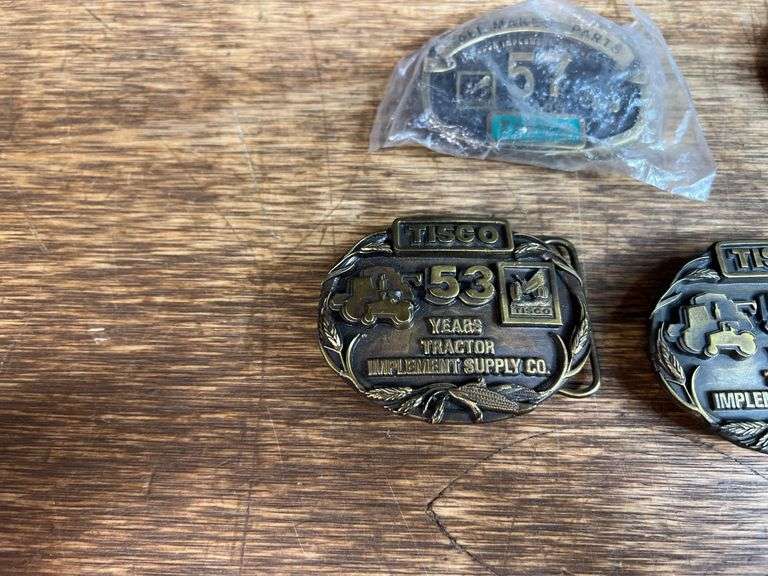(5) TISCO Belt Buckles