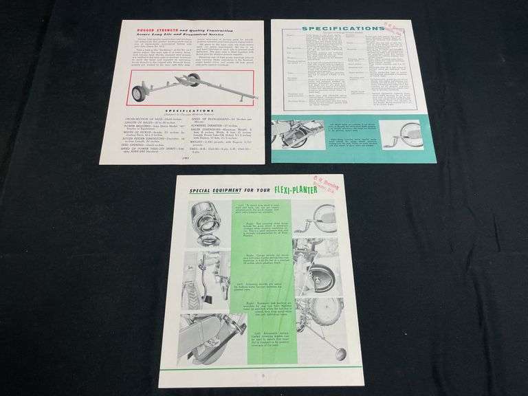 (3) John Deere Implement Sales Literature