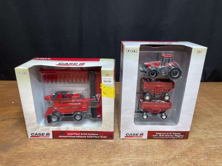 (2) 1/64 Case-IH Combine + Set NIB Ertl image