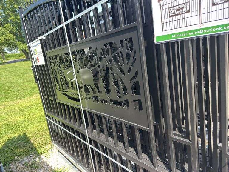 Metal Farm Driveway Gate  7 X 20 Ft 2 Pieces image