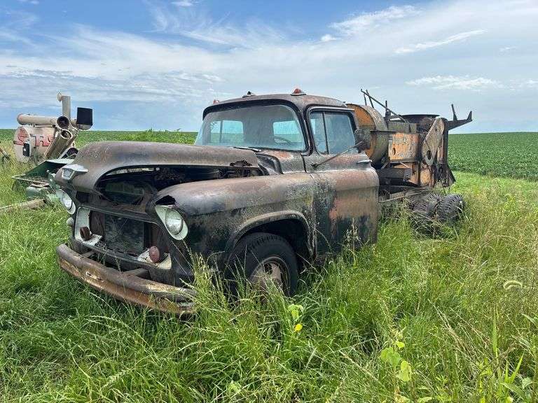 Chevy 400 Truck with Minneapolis Moline Corn Sheller image