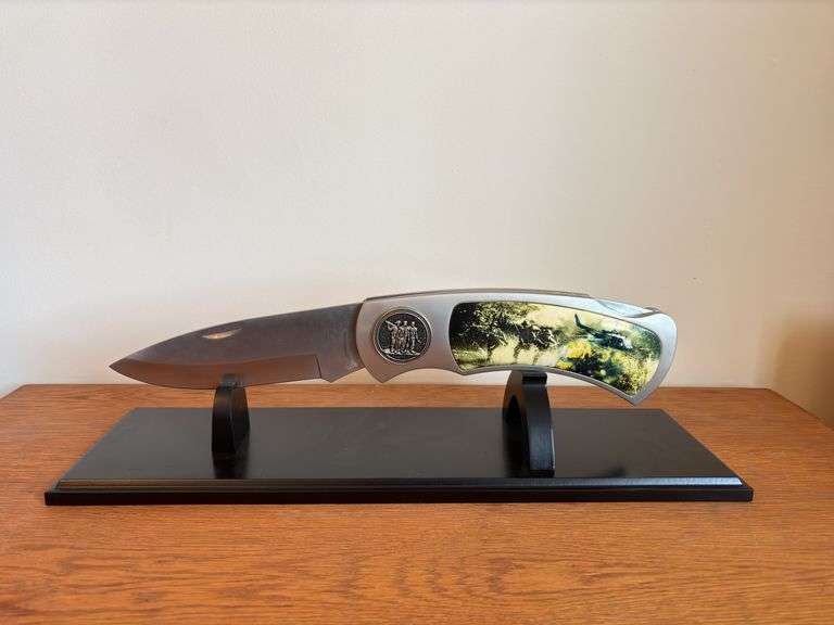 Giant Vietnam War Pocket Knife on Stand