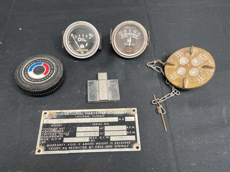 (6) IH Gauges, Caps, Badge, Data Plate image