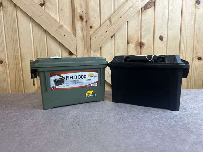 Two Empty Hard Plastic Range Boxes; 1 Plano image