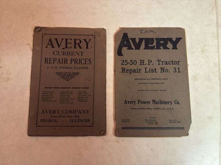Avery Repair Lists image