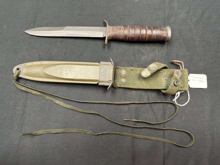 US Unmarked (Sterile) M3 Trench Knife w/M8A1 Scabbard image