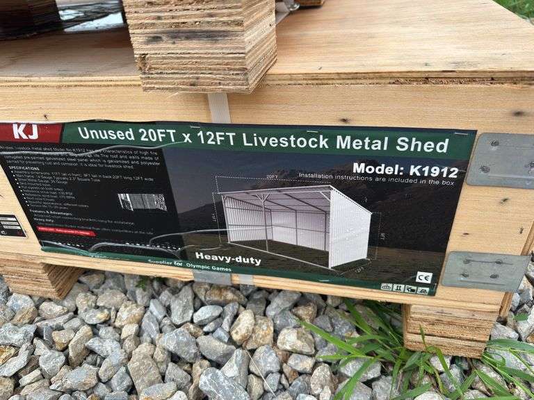 KJ Unused 20 X 12FT Livestock Metal Shed image