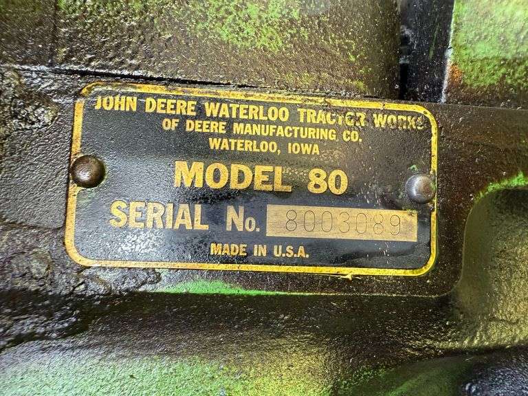 Original John Deere 80 SN:8003089