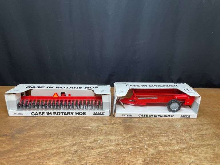 (2) 1/16 Case-IH Spreader + Rotary Hoe NIB Ertl image
