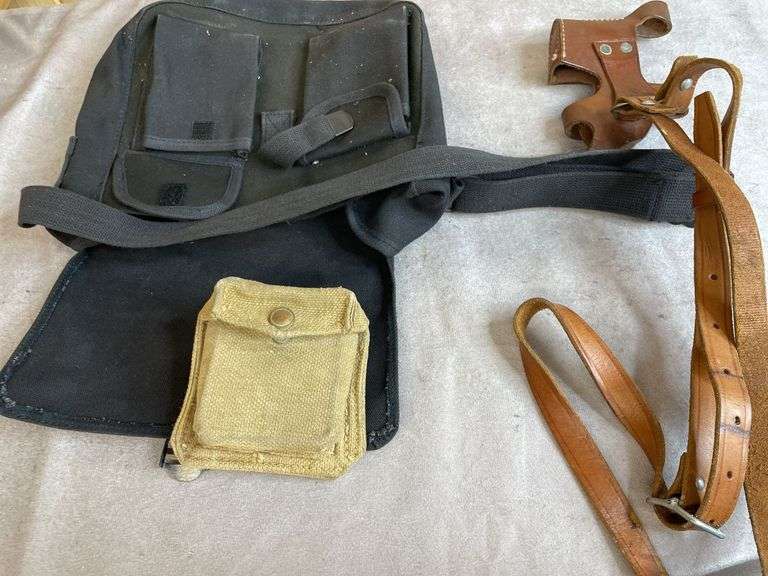 Canvas Field Bag & Misc. Leather Holsters, Etc. image