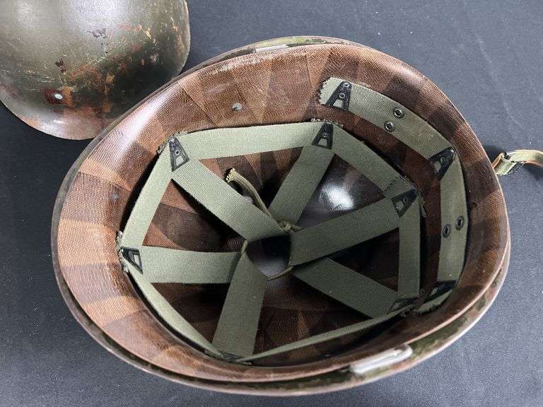 US Military Helmet w/(2)-Shell Liners & More
