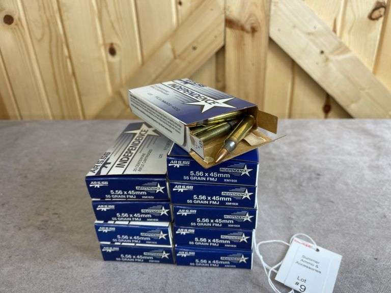 10 Boxes Independence  AR 5.56 55 Gr. FMJ 5.56