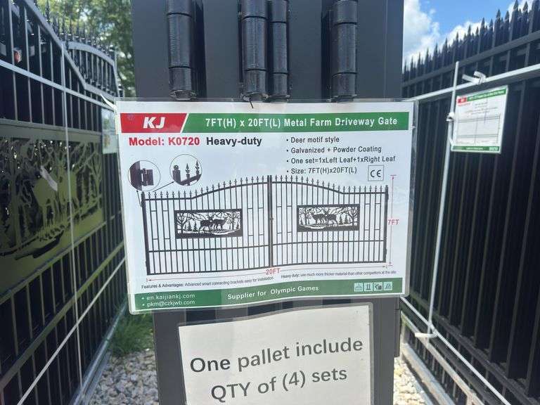 Metal Farm Driveway Gate 7 X 20 Ft 2 Pieces