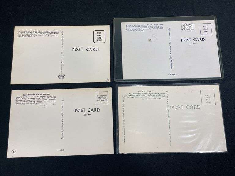 (4) IH Combine Postcards