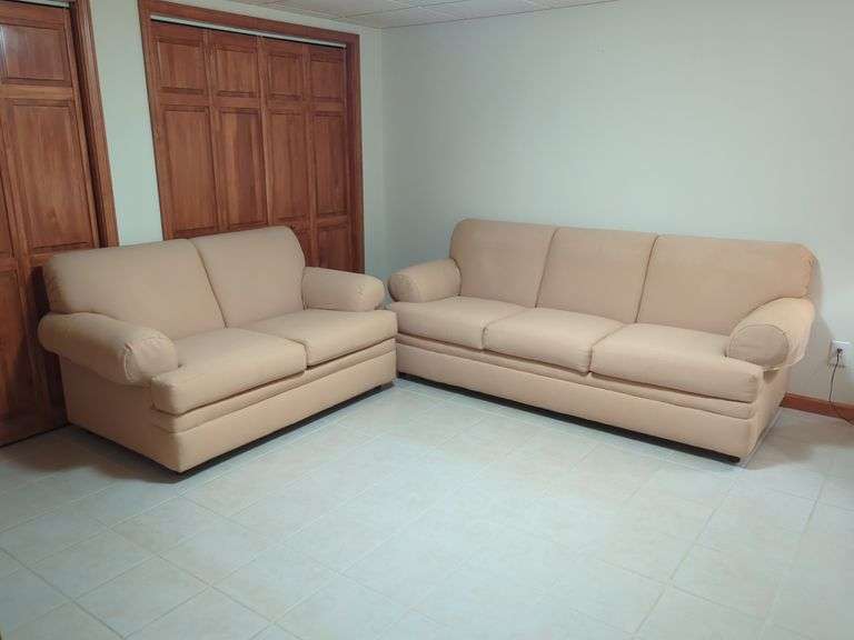 Rowe Furniture - Matching Sleeper Sofa and Love Seat Lot image